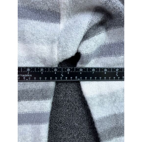GAP Stripe Wool Alpaca Knit Sweater Womens Size L Heather Grey Long Sleeves - Picture 8 of 8